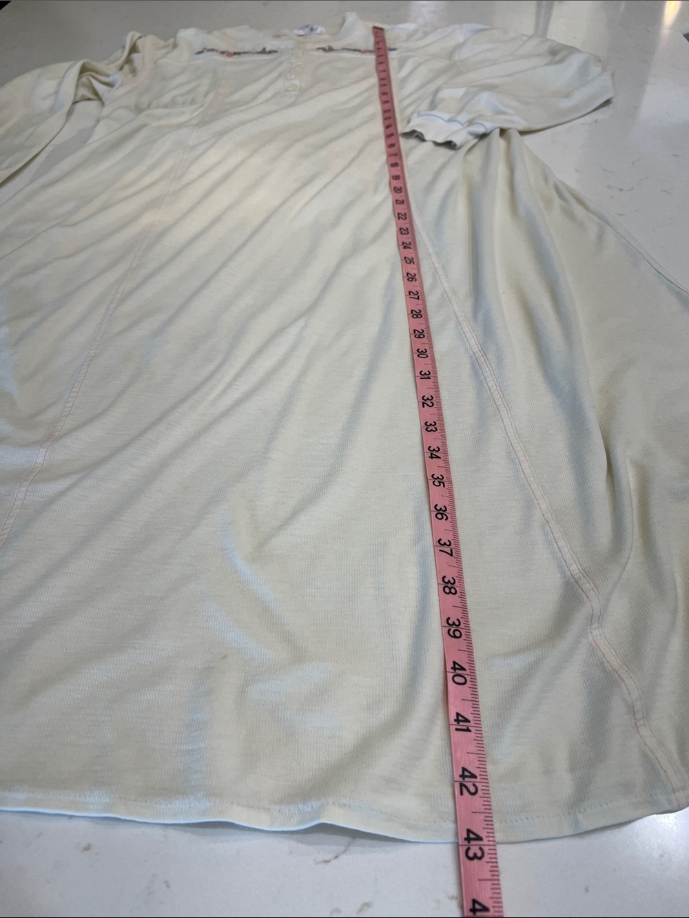 Vintage 90s Cuddle Duds Embroidered Long Sleeve Nightgown L - Picture 6 of 6